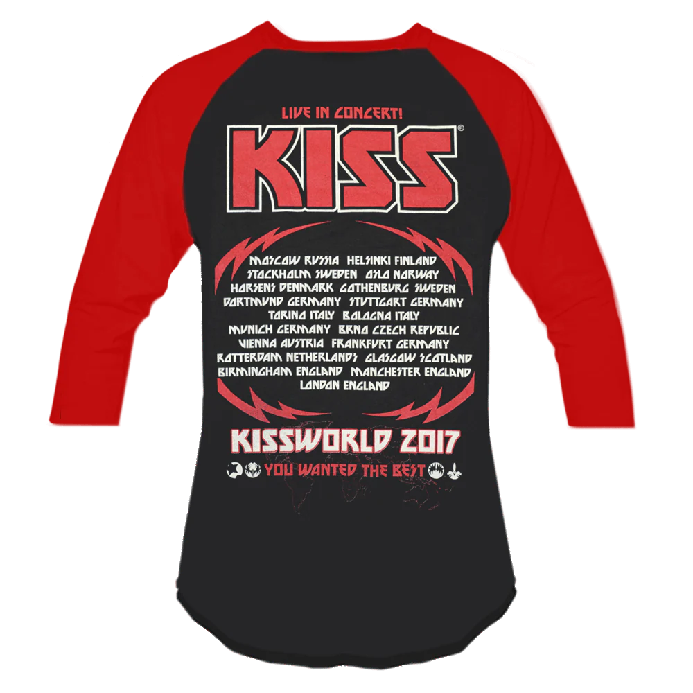 KISSWorld You Wanted the Best German Logo Raglan