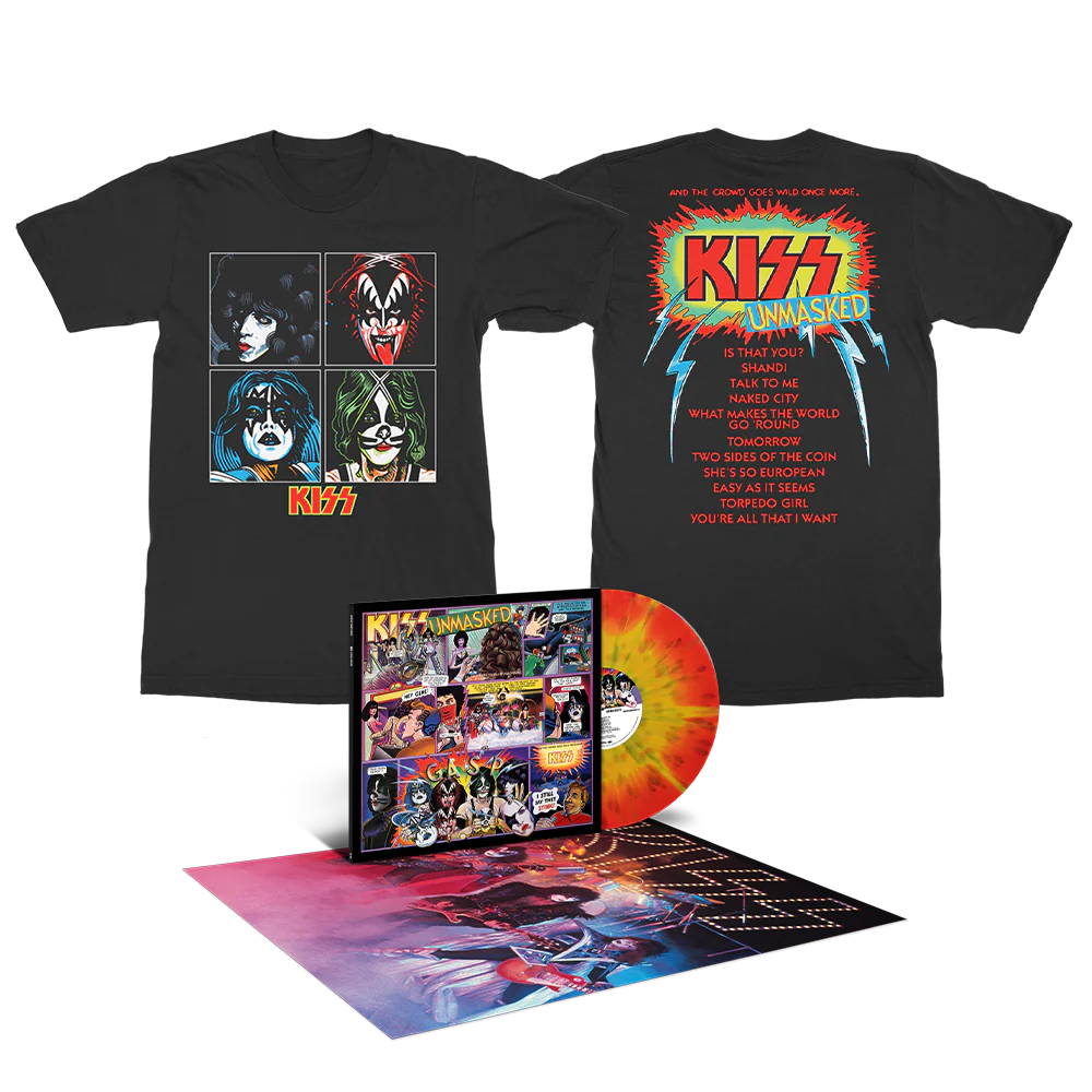 2521-unmasked-45th-anniversary-premium-color-lp-limited-edition-unmasked-track-list-t-shirt-1.webp Unmasked 45th Anniversary Premium Color LP (Limited Edition) + Unmasked Track List T-Shirt