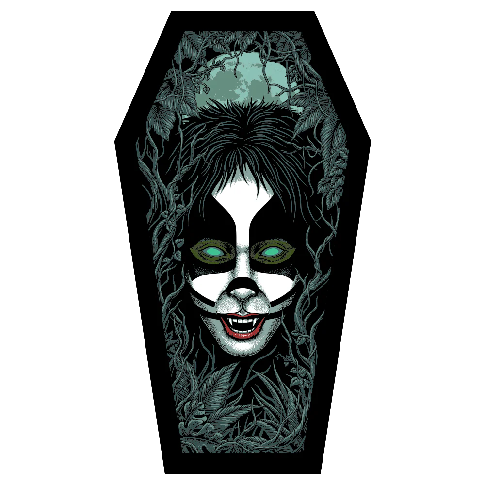 The Catman Coffin Poster (Screen Printed + Glow In The Dark)
